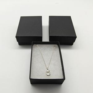 L #32 confezione regalo di gioielli neri di lusso 3 1/16*2 1/8*1 ''in cartone Kraft <span class=keywords><strong>Vintage</strong></span> scatola rigida orecchini fatti di carta resistente - Product Image 2