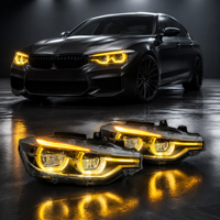 Nouveau design d'accessoires automobiles pour voitures, phares pour BMW F30 F35, phares LED 12-18, DRL, commutation de blanc à jaune, modules