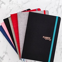 Carnet de notes A5 personnalisé de haute qualité, agenda quotidien et hebdomadaire non daté, carnet de notes en lin uni recouvert de tissu