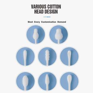 Soins biologiques pour bébés Qtips Paper Stick Cleaning Giant Swabs Thick Cotton Bud Safety Ear Buds Double Gourd Head 110 pcs/box - Product Image 6