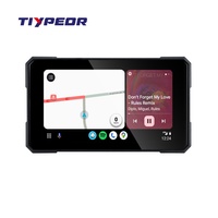 Tiypeor M15 Pantalla Táctil de 5 Pulgadas Linux V851 5G WiFi 5.0 IP67 Inalámbrico CarPlay Android Auto para Motocicleta