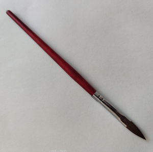 Lot de 5 pinceaux à ongles en acrylique avec manche en bois rouge, poils en nylon, pour poudre, sculpture, peinture, manucure en salon - Product Image 3