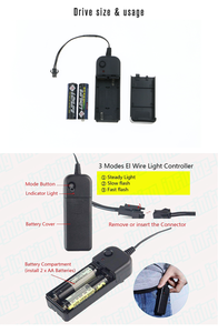 <span class=keywords><strong>V</strong></span> pour <span class=keywords><strong>Vendetta</strong></span> Anonyme Gars Fawkes LED Masque Fil EL Clignotant Rave Costume - Product Image 6