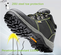 Chaussures de sécurité pour hommes en cuir véritable avec embout en acier anti-crevaison pour le travail et la construction pour l'hiver