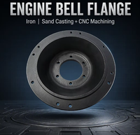 Bride de moteur haut de gamme, bride de connexion en fonte ductile OEM sur mesure, pièces de rechange moulées pour l'automobile et la machinerie