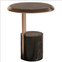 Table console contemporaine ronde en acier inoxydable de luxe Foshan Furniture pour salon, hôtel, villa