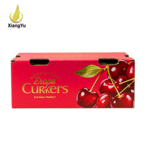 Boîtes cadeaux <span class=keywords><strong>de</strong></span> luxe en cerisier rouge sur mesure avec estampage à chaud doré, cartons ondulés haut <span class=keywords><strong>de</strong></span> gamme pour cadeaux <span class=keywords><strong>de</strong></span> fêtes - Product Image 1