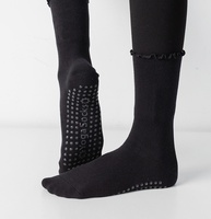 Vente en gros Chaussettes antidérapantes Pilates Grip Chaussettes Pilates Reformer Grip Chaussettes à volants Logo personnalisé Chaussettes Yoga Pilates Été