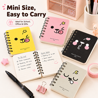 Mini Cuaderno Espiral con Diseño de Oso de Dibujos Animados, 4 Unidades, Negro, Amarillo, Rosa, Papel de Alta Calidad, Fabricante OEM ODM, Pedidos al Por Mayor