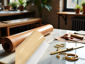 Cuir PU brillant à miroir lisse couleur unie brillant similicuir synthétique vinyle <span class=keywords><strong>tissu</strong></span> extensible tissé filles bricolage artisanat meubles - Product Image 4