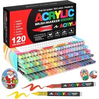 Marqueurs acryliques professionnels pour l'art DIY, pointe fine, encre acrylique à base d'eau, marqueurs de peinture, encre permanente