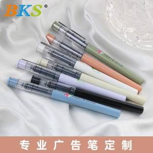 BKS pena Gel netral pena air siswa 0.5mm 0.7mm lebar hitam biru merah merah muda oranye ungu bahan plastik Promosi - Product Image 3