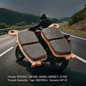 Nouvelles plaquettes de frein en cuivre fritté HBS FA196 pour VFR750/CB500/<span class=keywords><strong>CBR1000</strong></span> <span class=keywords><strong>F</strong></span>/ST1100 pour Bonneville/ 900/955i - Product Image 3