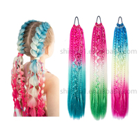 Shinein 24 pouces Cosplay synthétique queue de cheval Extension de cheveux couleur mélangée à la main torsion Crochet Jumbo cheveux tressage