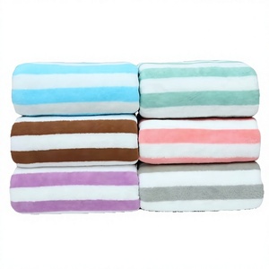 Custom Striped Design Stripe <b>Towel</b> Created Absorbent Fabric Stripe <b>Towel</b> Provides Comfortable Touch Quick Drying Striped <b>Towels</b> - Product Image 1