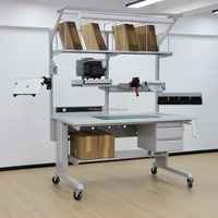 Table d'emballage DETALL avec rangement, conçue pour l'emballage en entrepôt, fabrication OEM personnalisée, fabricant OEM