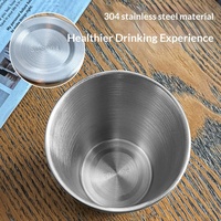 Gobelet empilable anti-chute pour enfants en acier inoxydable 304, design logo, pour bière, jus, café, eau - Style britannique