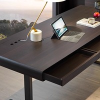 Meubles de bureau au design simple et contemporain, table en bois à élévation électrique noire, bureau de bureau, bureau debout électrique pour la salle du patron