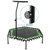 Minitrampolín Hexagonal de 50 pulgadas para gimnasio, Bola de gravedad de polipropileno