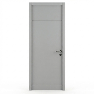 Porte intérieure moderne minimaliste en HPL avec cadre gris mat alliant élégance contemporaine et savoir-faire durable. - Product Image 1