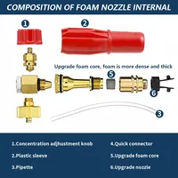 Pistolet à mousse pour lavage de voiture 1/4, canon à neige haute pression, lance à buse pour usage domestique, pour le nettoyage des parcs et Nilfisk Huter