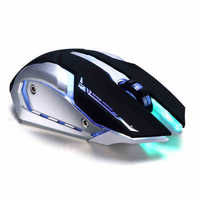 K6 Souris de jeu à chargement sans fil ergonomique pour droitier Caractéristiques mécaniques silencieuses Lumière LED Pro Gamer Mouse
