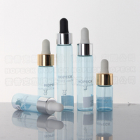 HOPECK 18/415 Flacon compte-gouttes en verre 5/10/15/20/25/30ml Flacon en verre vide avec compte-gouttes en plastique pour huile essentielle et sérum