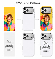 Coque de téléphone vierge 2-en-1 en PC pour sublimation par transfert thermique, avec motifs 3D personnalisables DIY, pour iPhone 12 13 14 15 16 17 18 Pro Max