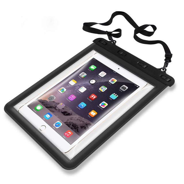 Universal PVC Tablet PC Dry Bag Case Waterproof Touch Sensitive Lanyard for iPad 8th/7th/6th/5th/4th