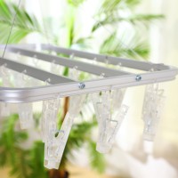 26 pinces en plastique multifonctions en métal en acier inoxydable pinces à linge chaussettes étendoir à linge cintre