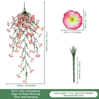 Meilleures ventes : Paniers suspendus décoratifs en fleurs artificielles de glycine trompette en soie, pour jardins et cours