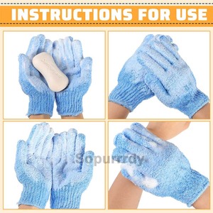 Gants <span class=keywords><strong>de</strong></span> <span class=keywords><strong>bain</strong></span> personnalisés avec logo - Nylon durable, doux, exfoliant, nettoyant, antidérapant pour la maison, la <span class=keywords><strong>salle</strong></span> <span class=keywords><strong>de</strong></span> <span class=keywords><strong>bain</strong></span>, les voyages, la douche, les gants <span class=keywords><strong>de</strong></span> <span class=keywords><strong>bain</strong></span> - Product Image 3