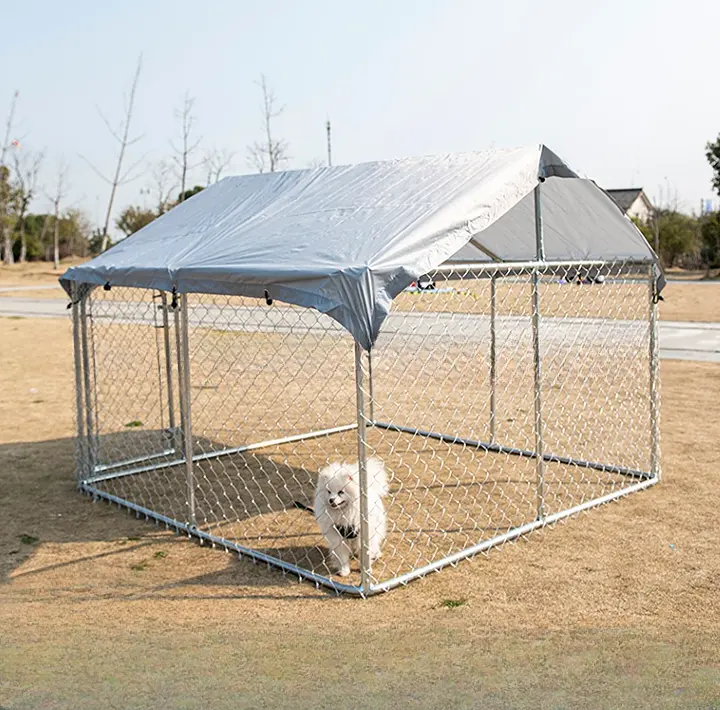 USMILEPET Factory Direct Wholesale Price Resistant Dog Kennels For Outdoor Training Galvanized Large Outdoor Kennels For Dogs