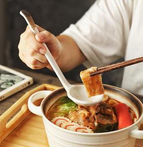 Japanese <strong>Ramen</strong> Melamine <strong>Spoons</strong> Commercial Large Kitchen Ladle Chinese Wood Soup Noodle <strong>Spoon</strong> - Product Image 3