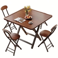 Table à manger carrée pliable en gros pour la maison, le restaurant, le pique-nique, le balcon, table à thé, avec structure métallique
