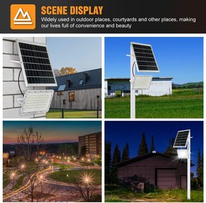 Industrial 8000 Lumen Solar LED Flood Light Campo de fútbol al aire libre 100W-1000W Sensor de movimiento Sin cableado IP65 para jardín - Product Image 3