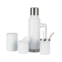 Meilleures ventes Ensemble de gourde à yerba mate en acier inoxydable 304 à double paroi isolée sous vide Isolation thermique de 12 à 24 heures Écologique