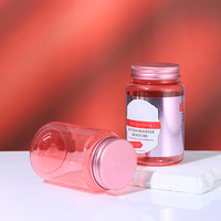 Bouteille en plastique de 250 ml pour pilules, bouteille en PET pour bonbons mous, bouteille scellée avec couvercle en aluminium, conteneur pour produits de santé