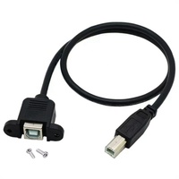 Montage sur panneau USB 2.0 droit mâle à B femelle de type B avec vis pour câble de communication d'imprimante