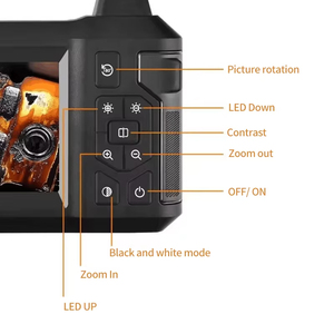 Caméra endoscopique LCD 4,3 pouces avec lumière HD, 8 mm, étanche IP67, avec 6 lumières LED réglables pour égouts et voitures, 1080p - Product Image 1