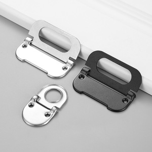 Tiradores de cajón ocultos de acero inoxidable, diseño minimalista rectangular, fácil instalación para muebles con cajones - Product Image 3