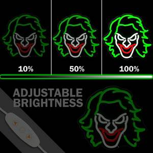 Letrero de neón de la película de Joker, letrero de luz de neón LED regulable para hombre, cueva, dormitorio, Bar, Club, sala de juegos, decoración de fiesta de Halloween, regalos de decoración de pared - Product Image 4