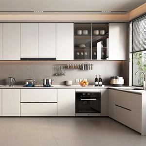 Ensemble d'armoires de cuisine de haute qualité, finition mate personnalisée, meubles de cuisine minimalistes en kit pour la maison - Product Image 2