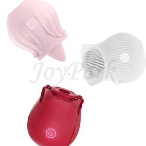Joypark Populaire Vrouwelijke Tong Zuigen Likken Rosvormige Siliconen Oplaadbare Ipx6 Waterdichte Vibrator Borstel 10 Frequenties - Product Image 1