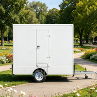 Remorque de toilettes mobiles de luxe à 2 postes de toilette, norme américaine, à vendre