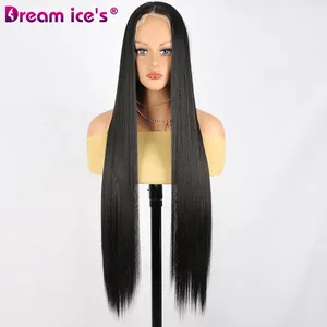 Wholesale Synthetic Wigs Lace Front With Baby Hair Transparent Swiss Synthetic Glueless 13x4 Hd Lace Front Box Braided Wigs