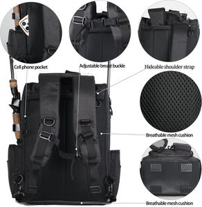 Free Sample Lightweight Outdoor Water-Resistant Polyester 20-<b>30L</b> Ocean Use Fishing Shoulder Storage <b>Bag</b> Tackle Backpack - Product Image 5