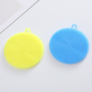 Silicone <b>Cleaning</b> <b>Brush</b> Non Scratch Dish Scrubber Reusable Kitchen Washing <b>Brush</b> with Hanging Loop - Product Image 3