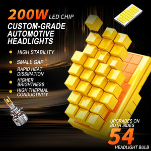 Bombilla <span class=keywords><strong>LED</strong></span> para Faros Delanteros Kaidengzhe con Certificación ECE <span class=keywords><strong>R37</strong></span>, 9012, 200W, 20000LM, 6500K, Canbus, Haz de Luz 1:1, Mini Luz <span class=keywords><strong>LED</strong></span> para Auto - Product Image 2