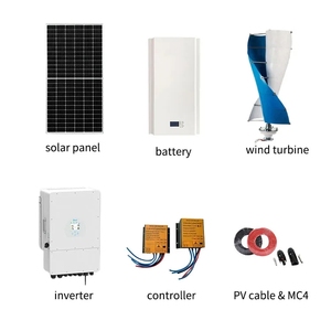 Système hybride solaire et éolien complet 2Kw 5Kw 10Kw hors réseau, kits de générateurs éoliens 48V-220V pour usage domestique, générateur éolien vertical 1200w - Product Image 5